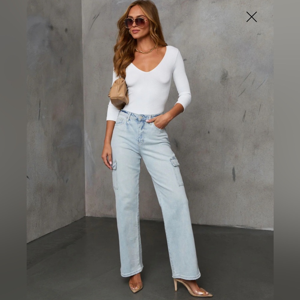 Vici collection - Derossi 90S High Rise Cargo Jeans